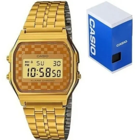 Casio a159 gold sales